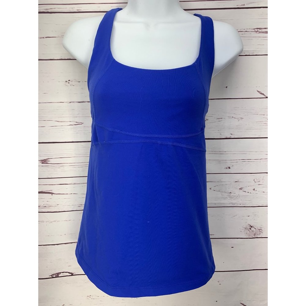 Kira Grace Blue Racerback Athletic Tank Size Small